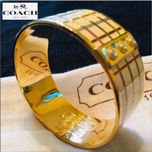 COACH Plaid Cuff Bracelet Bangle